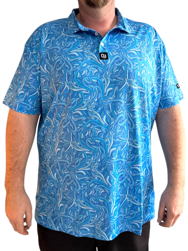 Model is 6'4" (193 cm) 290 pounds wearing a 4XL