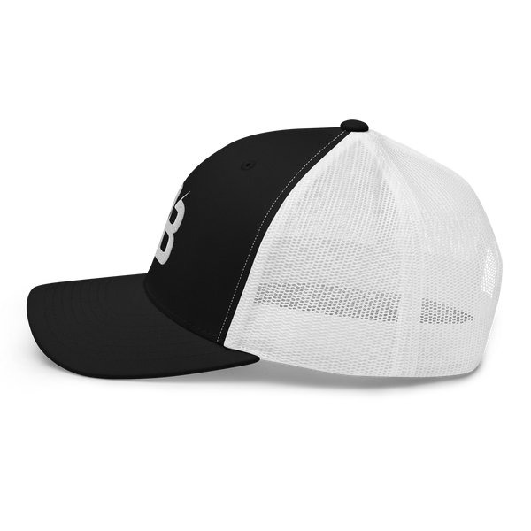 Black (White Mesh) - Trucker Snapback