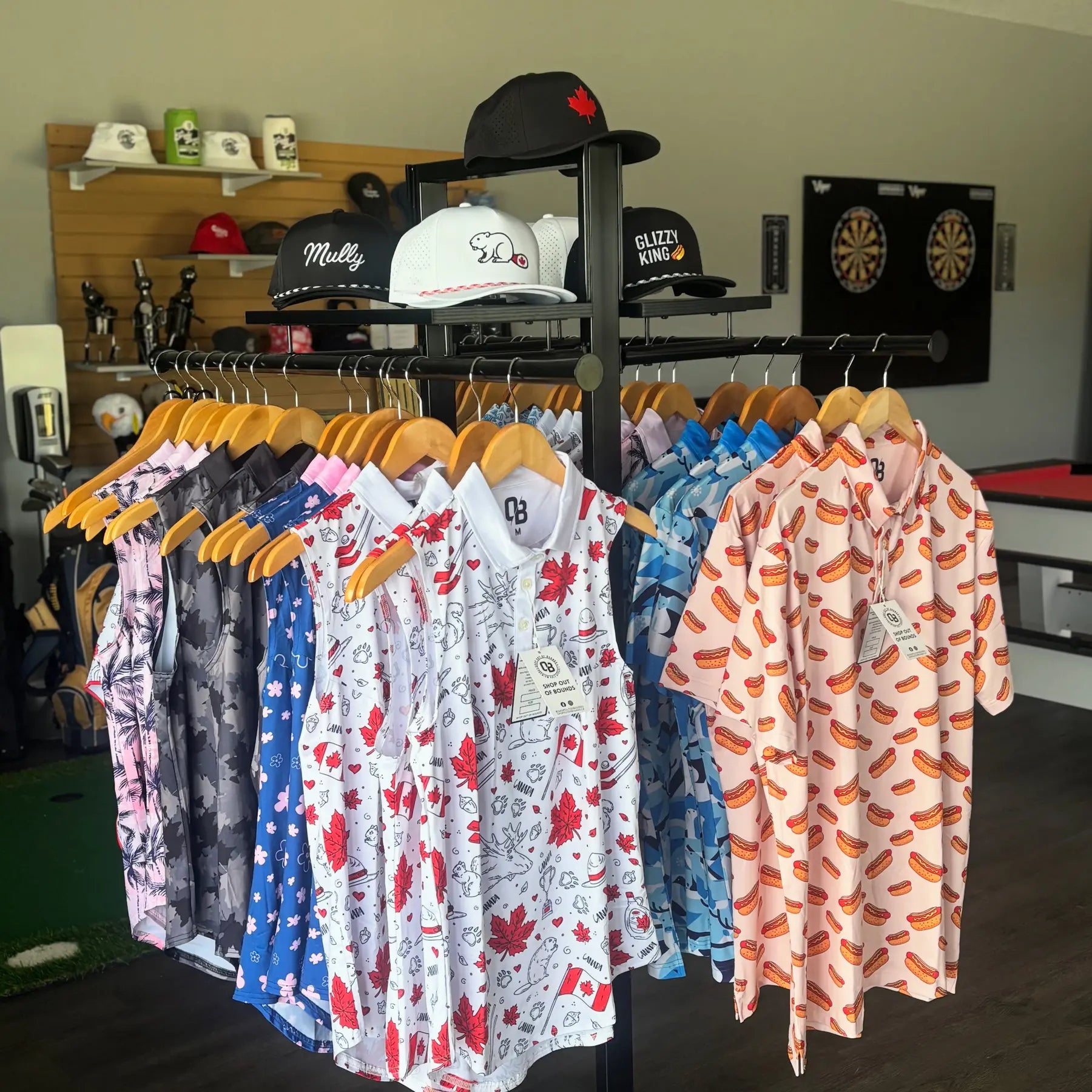 Shop Out of Bounds display at Dorchester Country Club